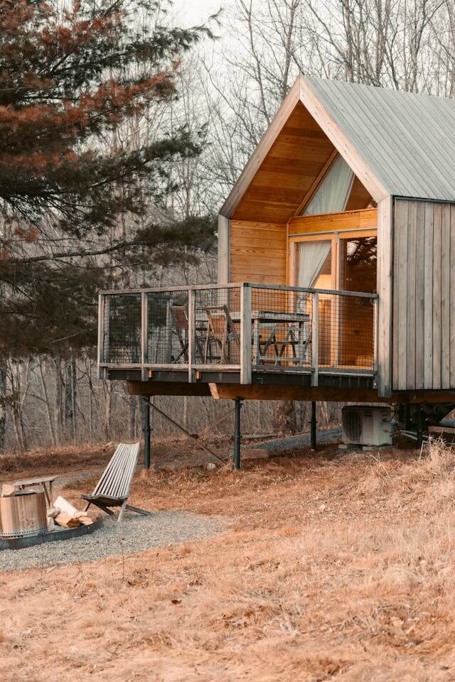 Pennsylvania tiny house community with small homes, shared amenities, and scenic landscape