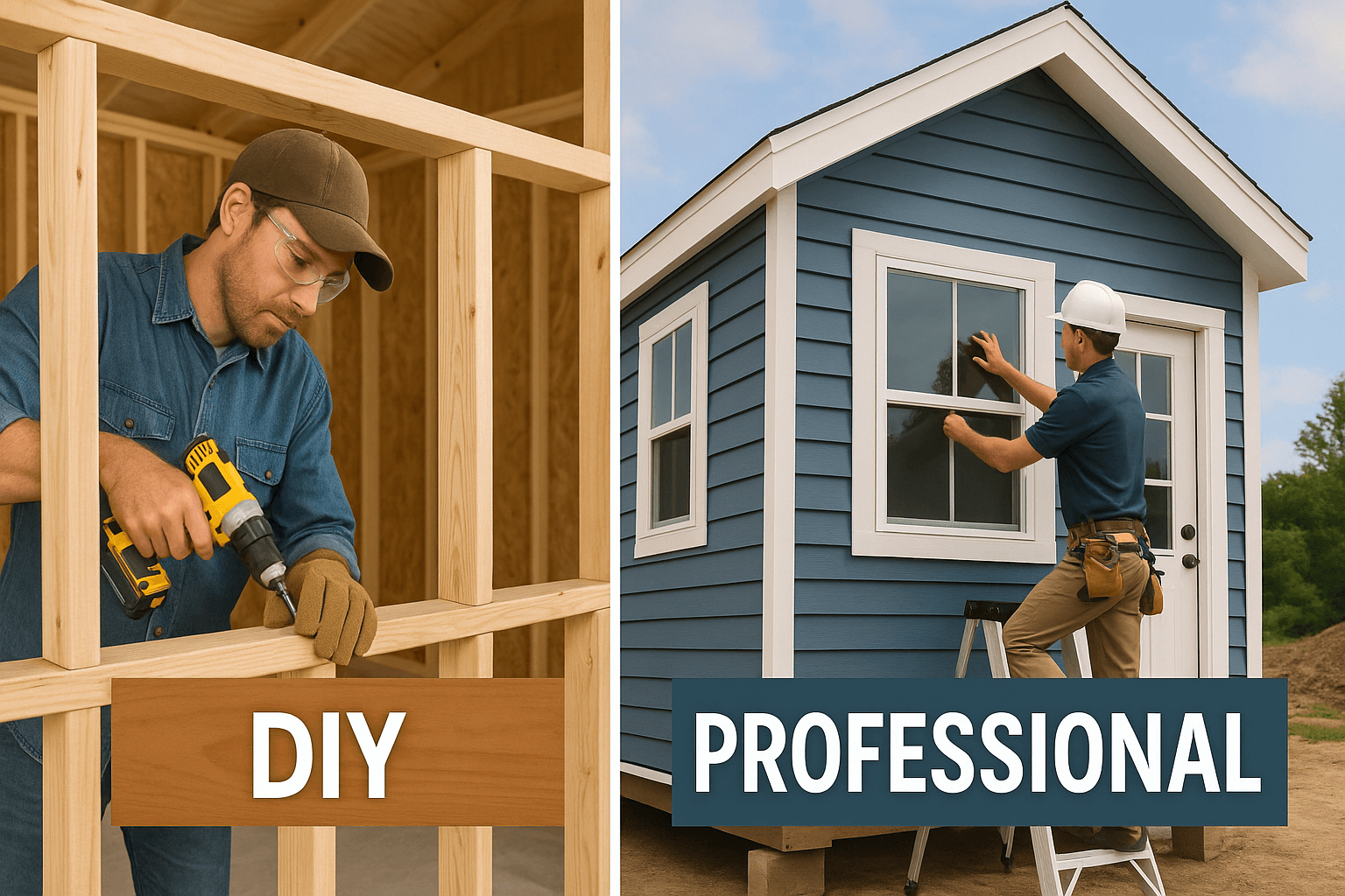 Comparison of DIY tiny house construction and professional builder options